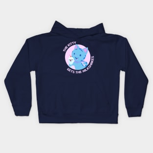 The Kitty Gets the Milkshakes Kids Hoodie